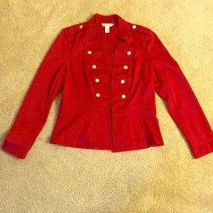 White House Black Market red fitted jacket